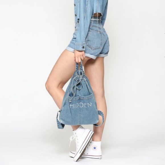 Hidden Handbags - Hidden brand denim backpack Y2K Grunge